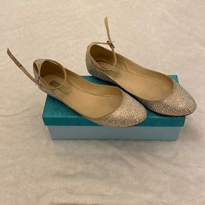 Betsey Johnson sparkley flats size 10